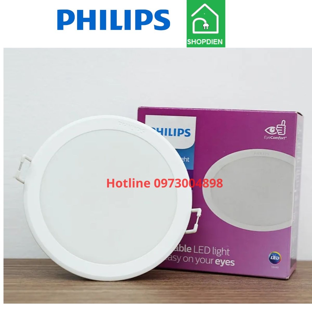  Đèn downlight đổi màu âm trần Philips 9W D105 MESON SSW 105 9W WH Recessed