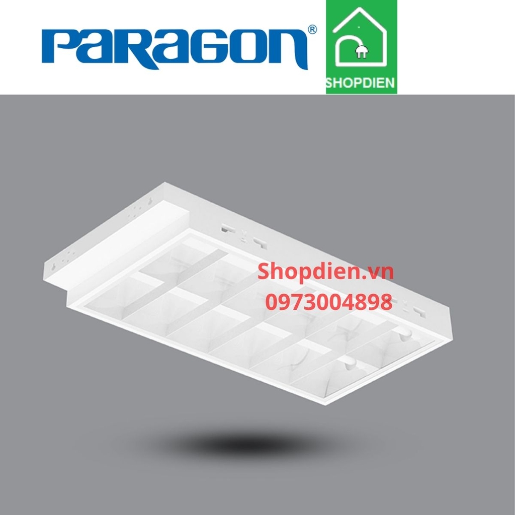 Đèn tán quang âm trần đôi 600x300 LED 2x10W Tbar Paragon-PRFB218L20