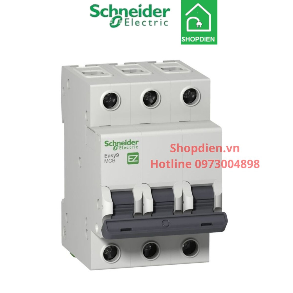 Aptomat Cầu dao tự động MCB 3P 20A 4.5KA Schneider Easy9 EZ9F34320