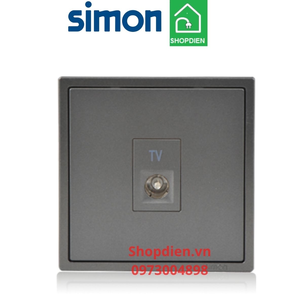 Bộ ổ cắm Tivi SIMON i7 màu ghi xám 705111-61