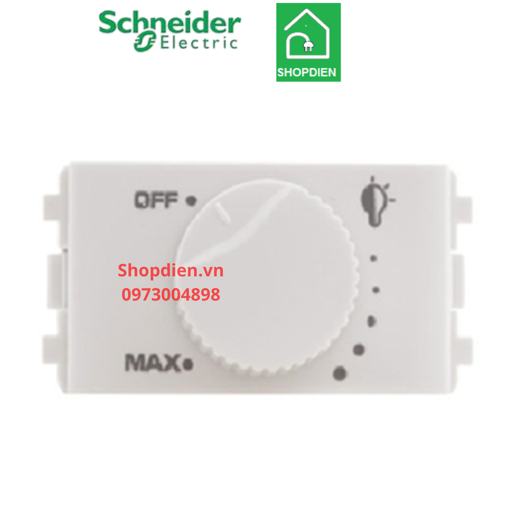 Chiết áp Dimmer điều chỉnh độ sáng đèn Schneider ZENCELO A 3031V500M_K_WE màu trắng