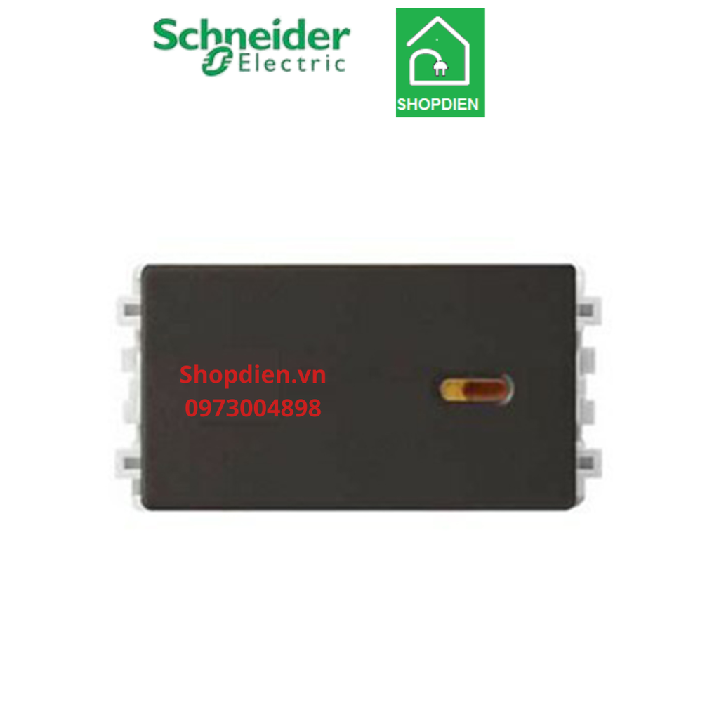 Công tắc 1 chiều 16A Schneider ZENCELO A 8431S_1_BZ_G19 size S màu đồng