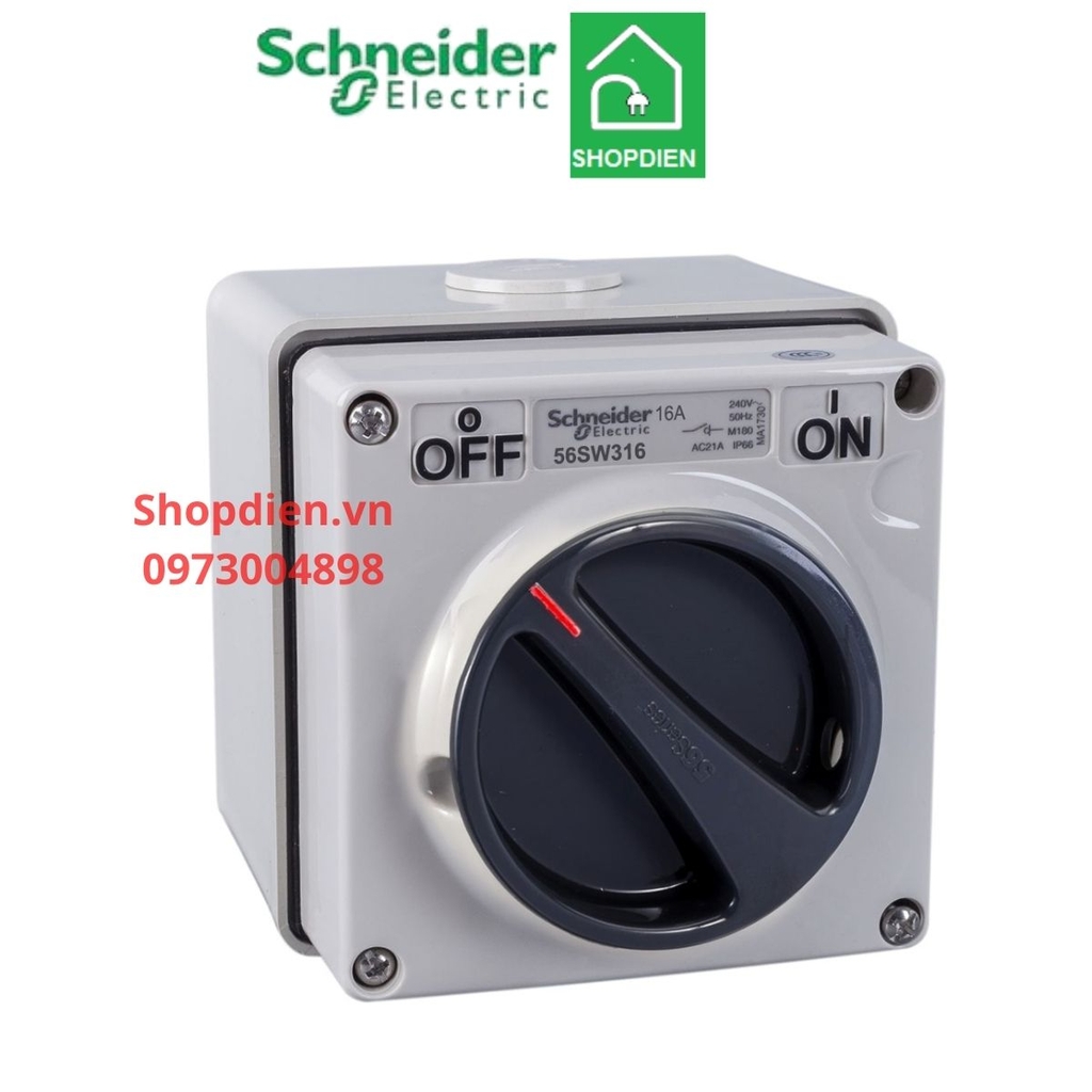 Công tắc 3P 16A switch IP66 S56 Schneider S56SW316GY