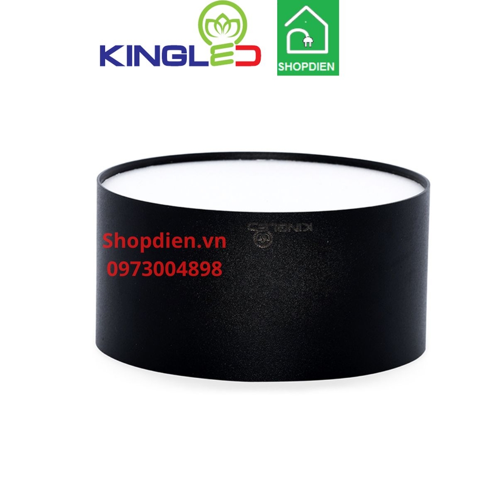 Đèn ống bơ tán quang 12W đổi màu KINGLED vỏ đen EC-OBK-12SS-DM-D