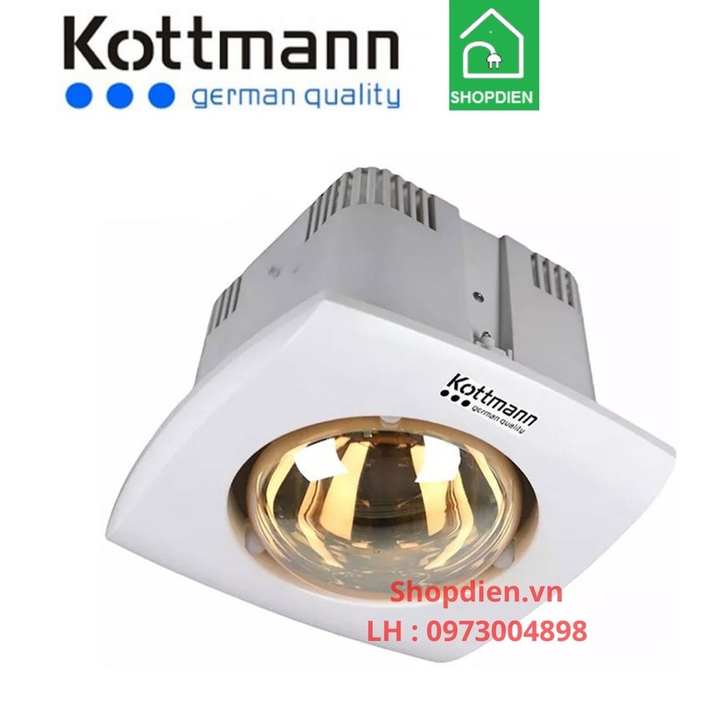 Đèn sưởi âm trần 1 bóng công tắc KOTTMANN K1A