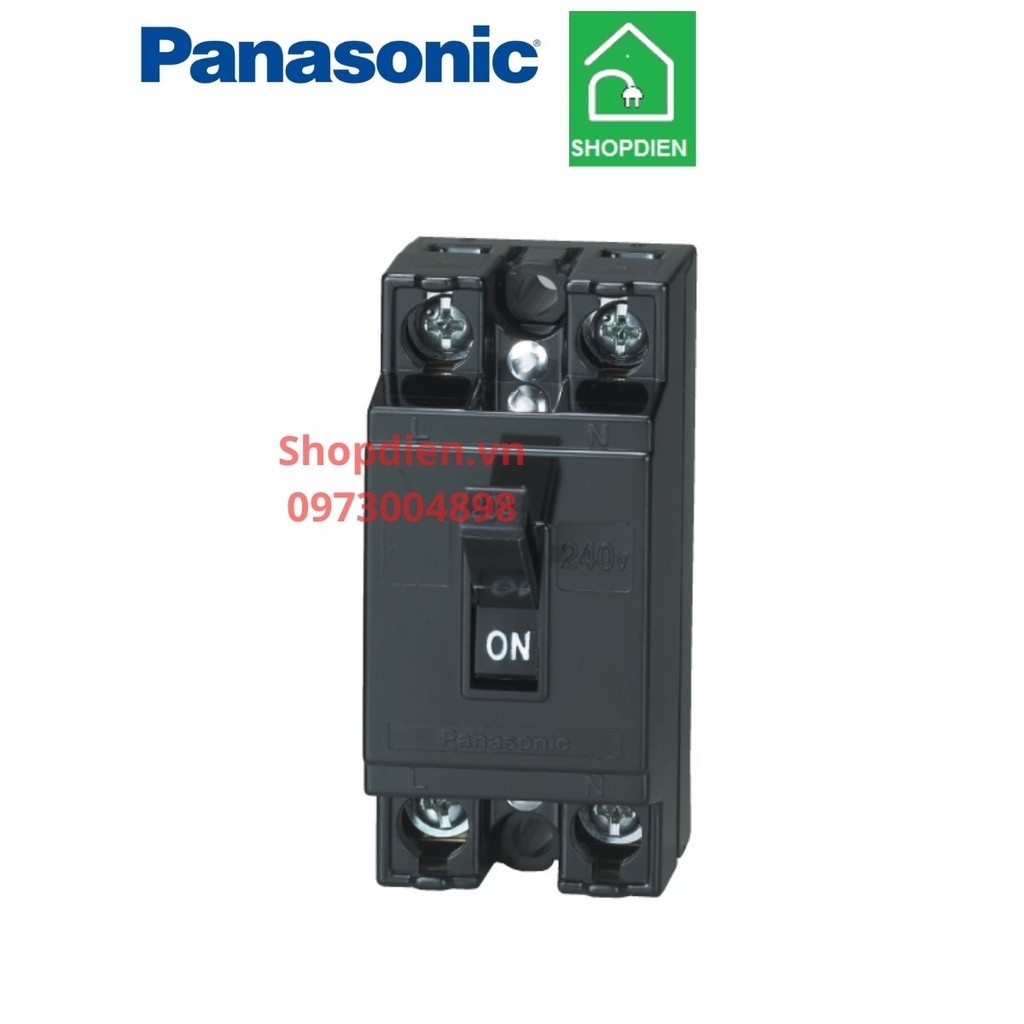 Cầu dao an toàn / át khối đen CB cóc HB 2P1E 40A Panasonic BS1114TV