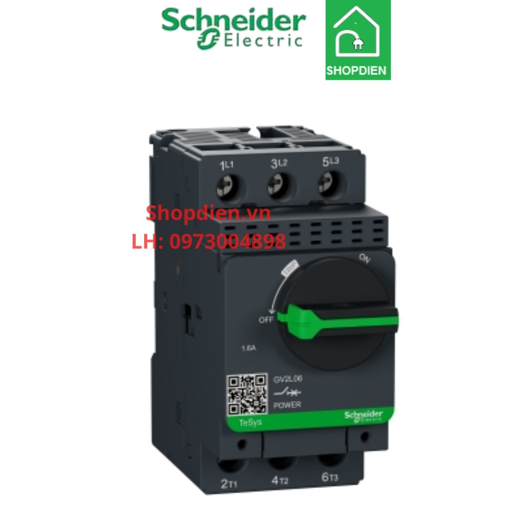 Aptomat CB bảo vệ động cơ loại từ Schneider-GV2L10