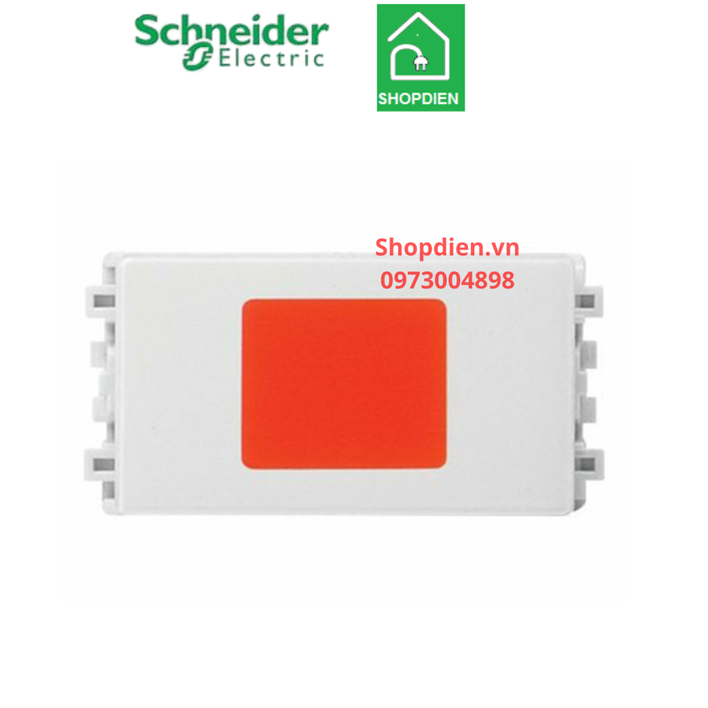 Hạt đèn báo đỏ Schneider ZENCELO A 8430SNRD_WE_G19 màu trắng