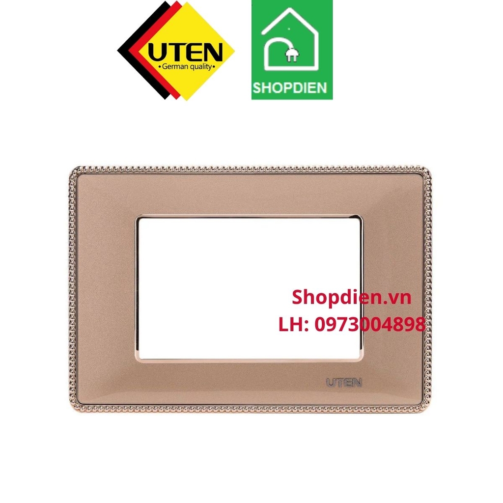 Mặt 3 thiết bị size S màu vàng strand-copper Q120C UTEN Q120-C-PM3