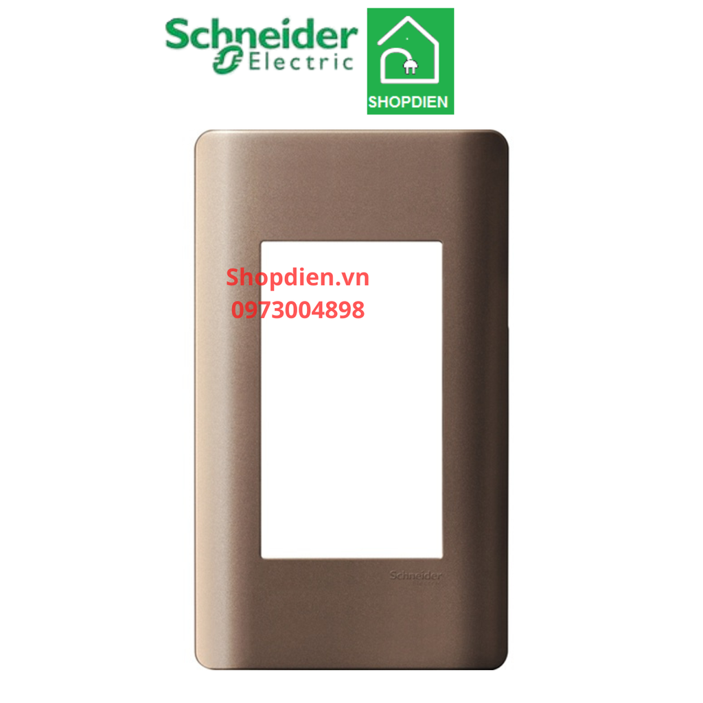 Mặt 3 thiết bị Schneider ZENCELO A A8401L_SZ_G19 màu đồng