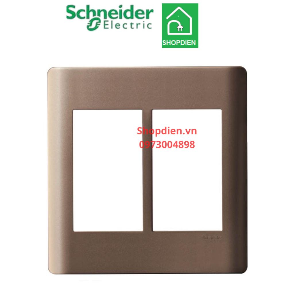 Mặt 6 thiết bị Schneider ZENCELO A A84T02L_SZ_G19 màu đồng