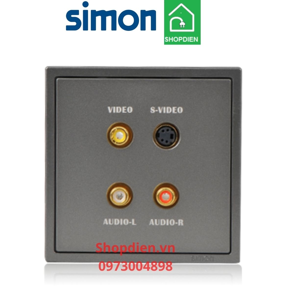 Ổ cắm AV-S SIMON i7 màu ghi xám 700493-61