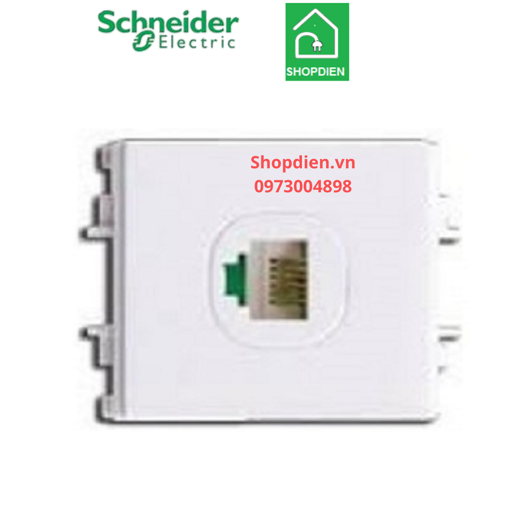 Ổ cắm điện thoại size M Schneider S-FLEXI F50RJ4M_WE_G19