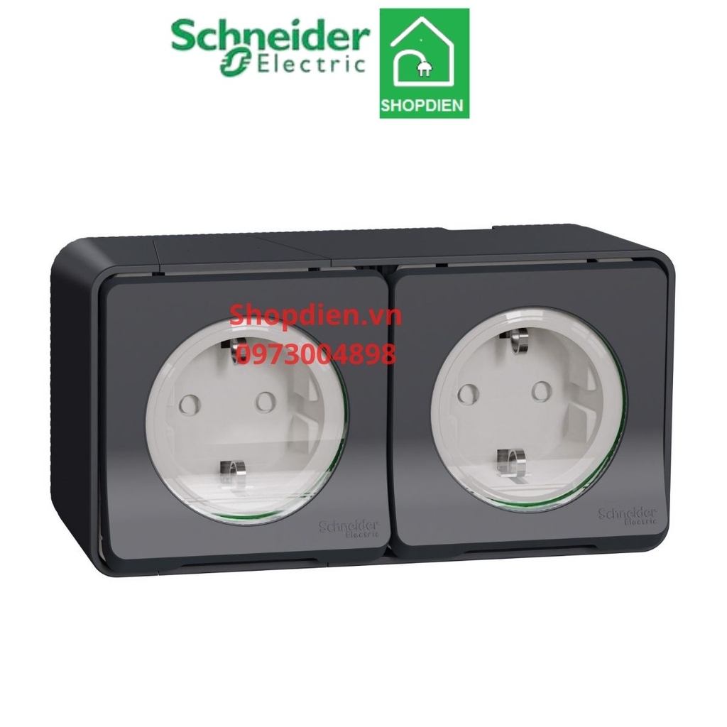 Ổ cắm đơn 3 chấu 16A chống thấm nước IP55 MUREVA Schneider MUR36029