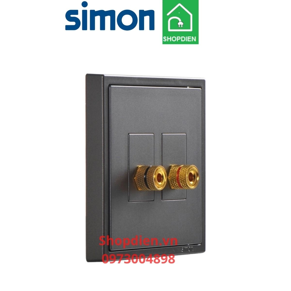 Ổ cắm loa đơn SIMON i7 màu ghi xám 705401-61