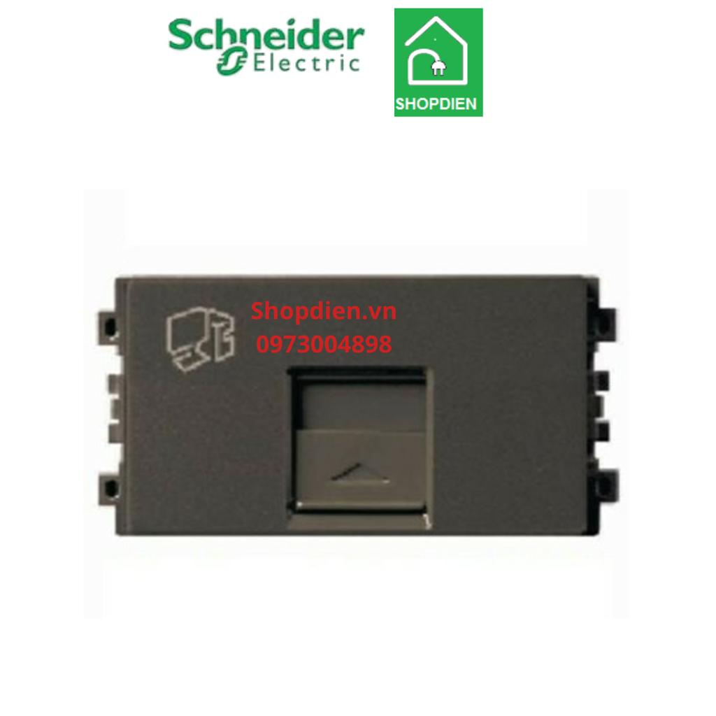 Ổ cắm mạng Lan data cat6 Schneider ZENCELO A 8431SRJ6V_BZ_G19 màu đồng