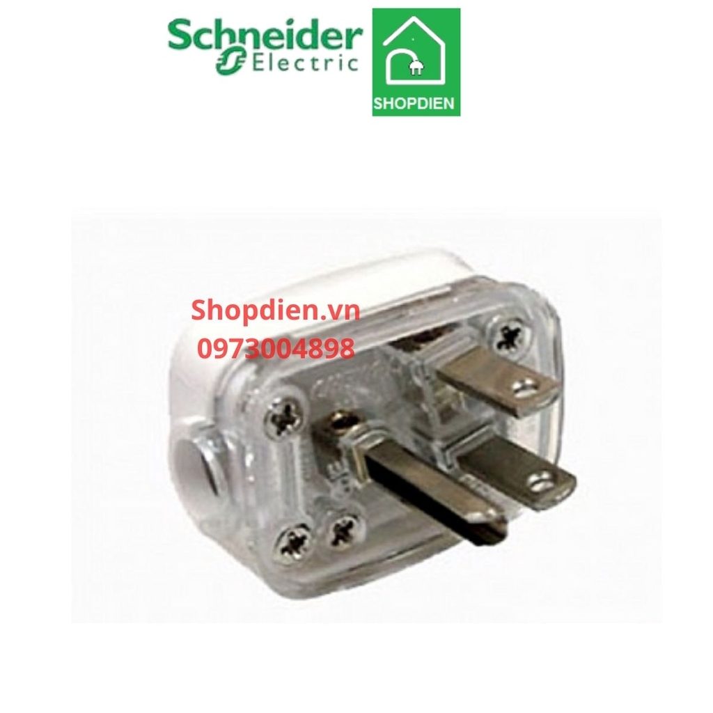 Phích cắm 3 chân 3P plug 16A schneider U418T_WE