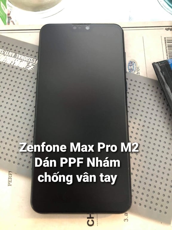 Dán ppf nhám chống vân tay full màn hình cho Zenfone Max Pro M2