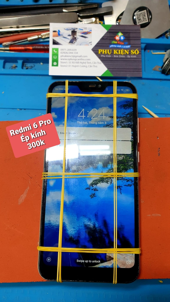 Ép kính Redmi Note 6 Pro