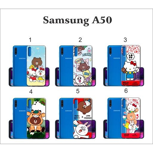 Ốp lưng Samsung A50 hình mèo Kitty và gấu Brown