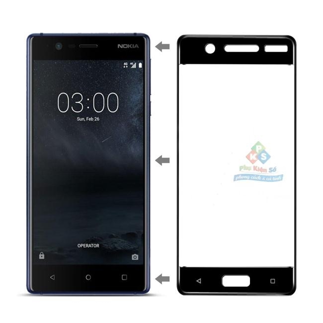 Kính cường lực Nokia 3 full màn hình