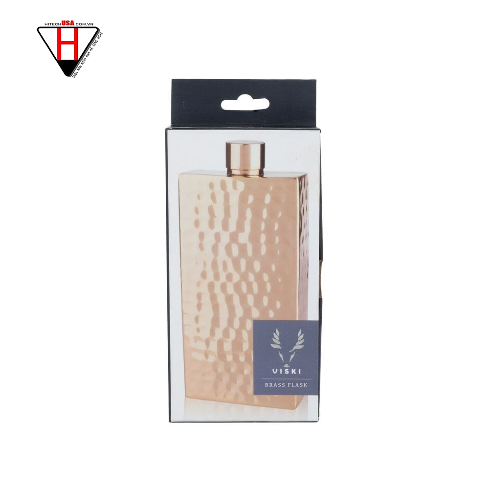 Bình đựng rượu Viski Belmont Hammered Brass Flask