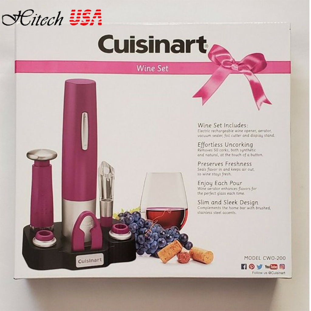 Bộ dụng cụ cho rượu vang Cuisinart Wine Opener Set Purple CWO-200