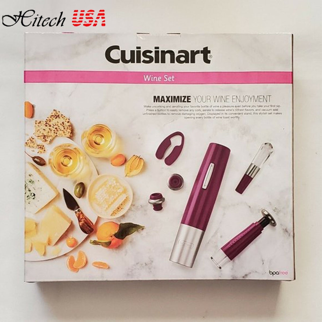 Bộ dụng cụ cho rượu vang Cuisinart Wine Opener Set Purple CWO-200