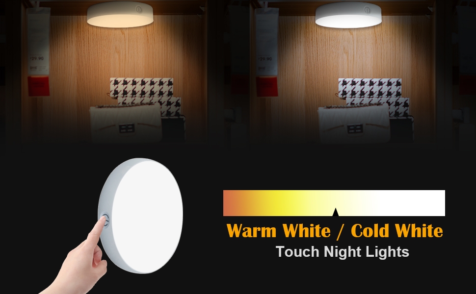 Đèn gắn tủ IAVO Warm White / Cold White Touch Night Lights