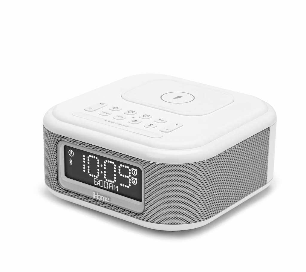 Loa bluetooth kiêm dock sạc không dây Chuẩn Qi, đồng hồ báo thức... iHome iBTW23