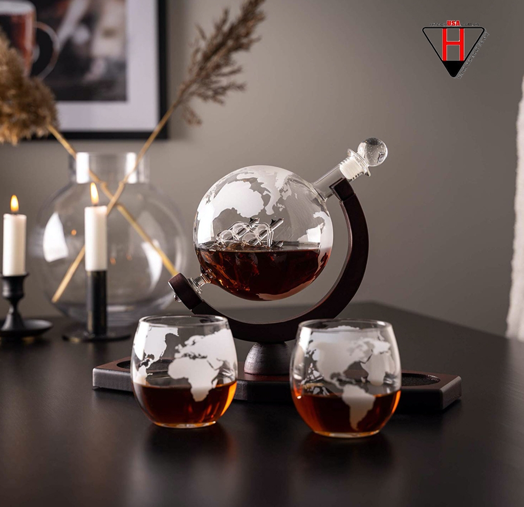 Set bình đựng rượu Moho Premium Whiskey Decanter