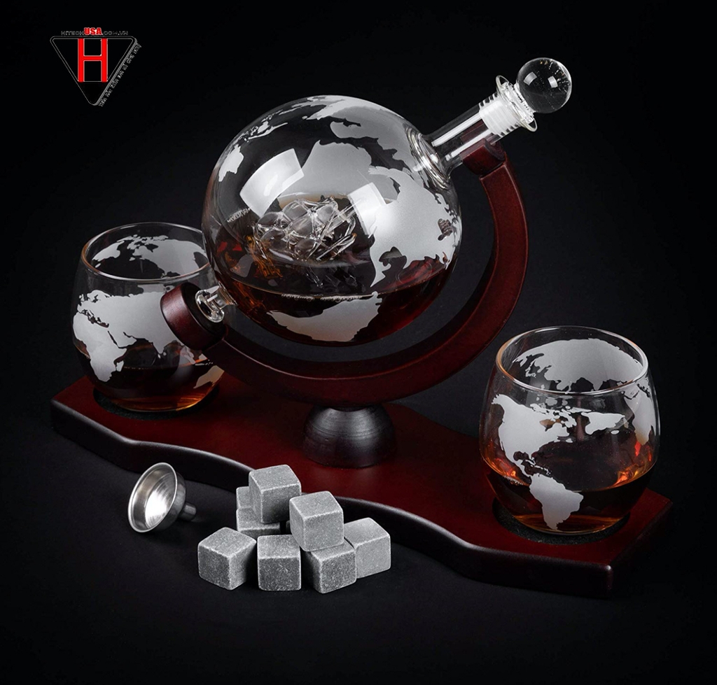 Set bình đựng rượu Moho Premium Whiskey Decanter