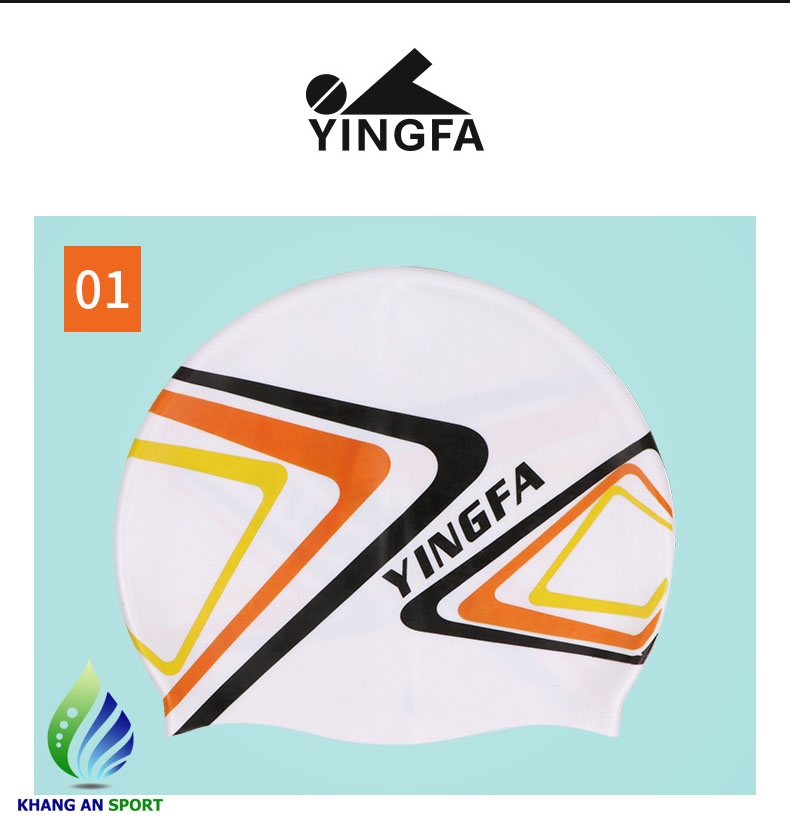 Mũ bơi cao su in họa tiết Yingfa C0062-B
