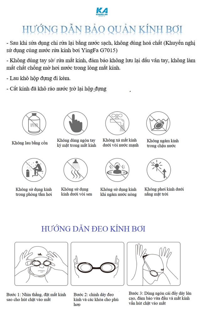 Kính bơi tráng gương Yingfa Y570AFV-B chống sương mù, chống tia UV