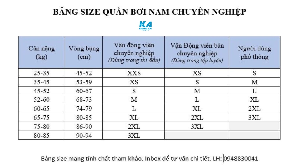 Quần bơi chuyên nghiệp nam Yingfa 9643 size cho người lớn và trẻ em