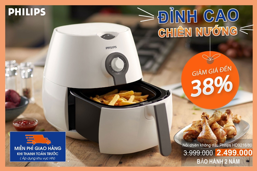 Nồi chiên không dầu Philips HD9216/80