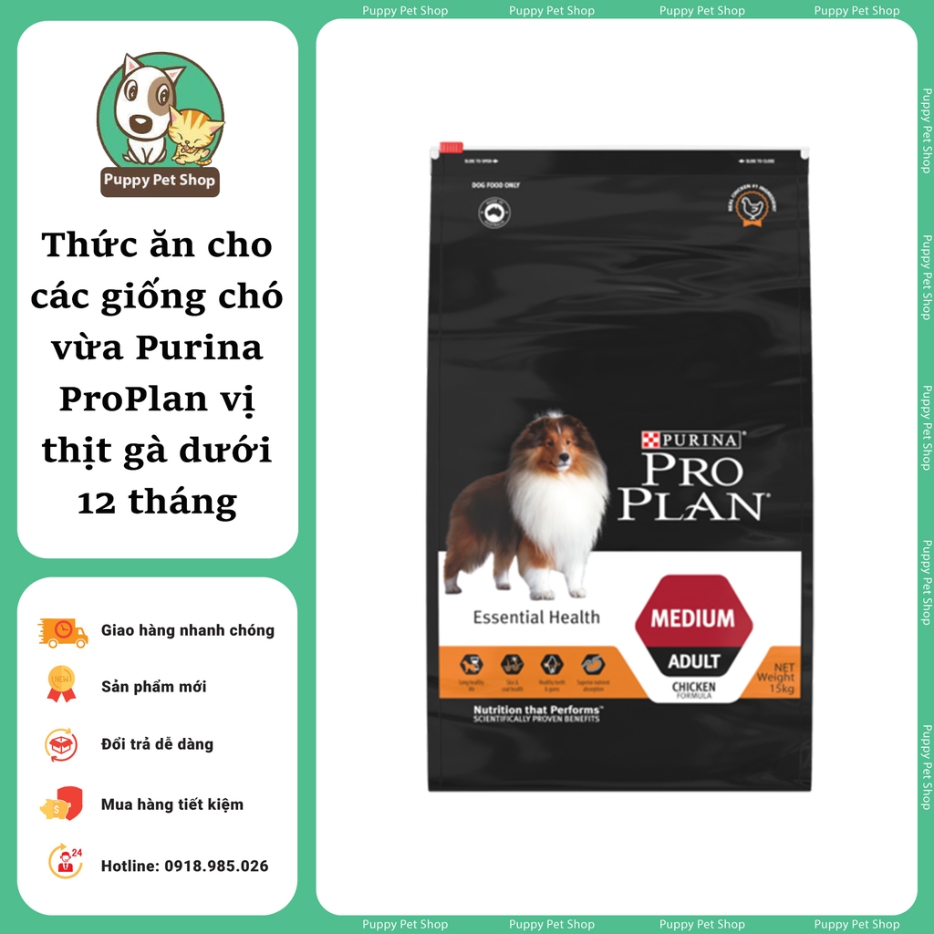 HẠT CAO CẤP PURINA PRO PLAN MEDIUM dành cho các giống chó vừa trưởng thành Nhập khẩu ÚC Puppy Pet Shop HẠT CAO CẤP PURINA PRO PLAN MEDIUM dành cho các giống chó vừa trưởng thành Nhập khẩu ÚC Puppy Pet Shop