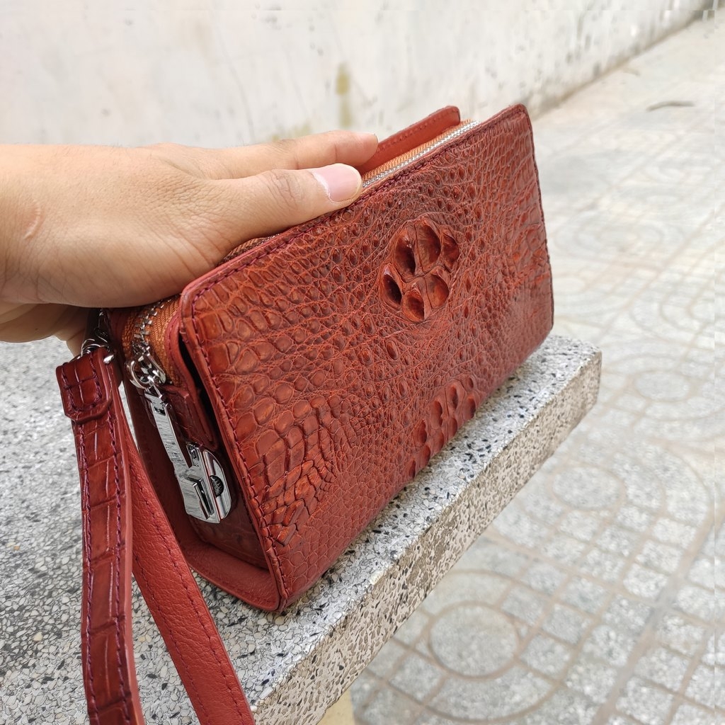 Ví cầm tay cao cấp cho nam/nữ (Clutch da cá sấu có KHÓA SỐ)