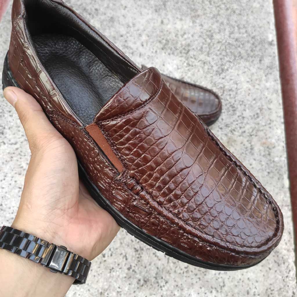 [Mẫu mới..] Giày lười cá sấu đế Thời trang. Có bo chun mang rất thoải mái!
