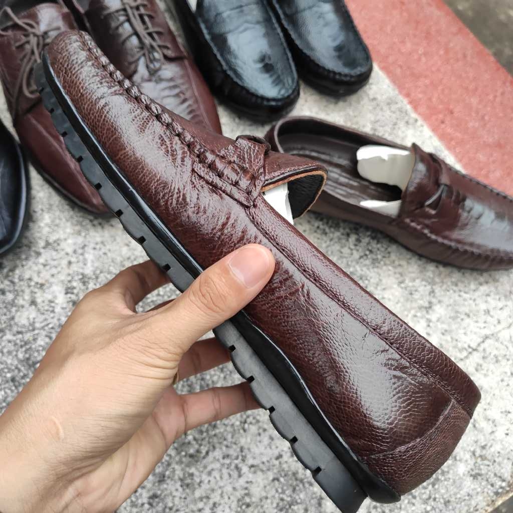 Giày nam thắt Nơ manly đẳng cấp. Da đà điểu rất MỀM - BỀN!