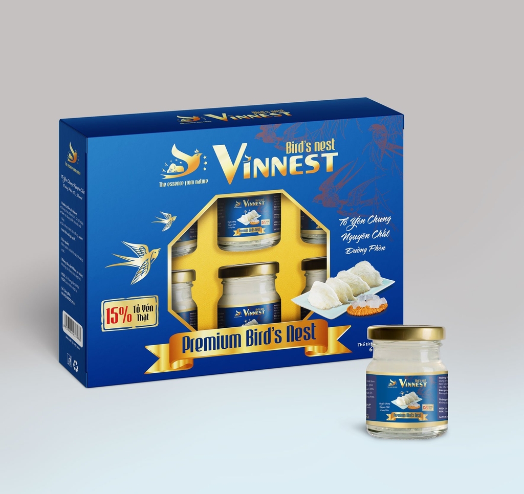 Yến sào Vinnest đường phèn 15% (hộp 6*70ml)