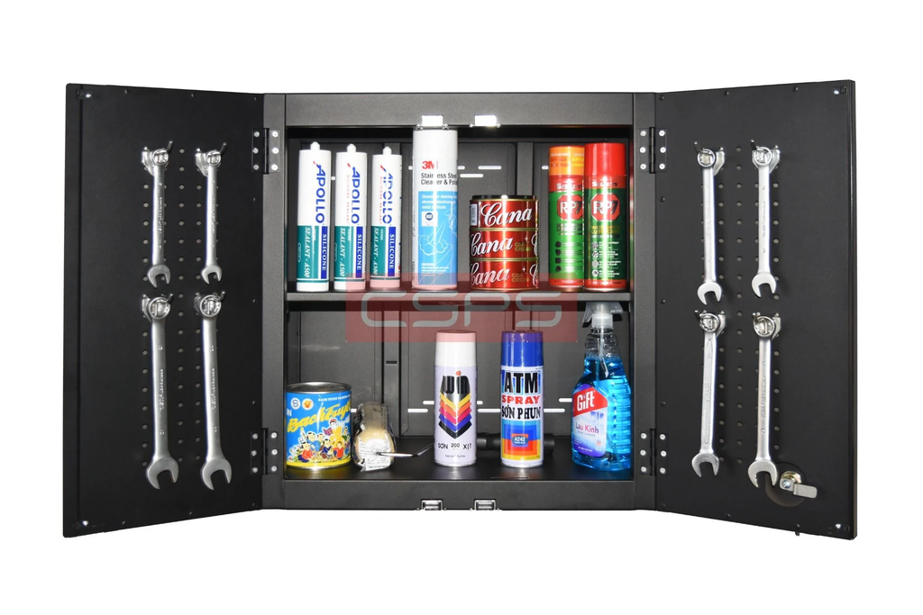 Tủ dụng cụ treo tường CSPS W61 x H45cm - 01 ngăn màu đen CSPS VNWC061A1BB1