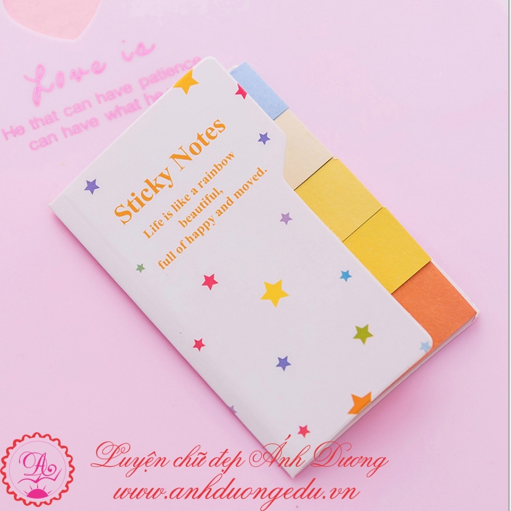 Giấy Sticky Notes 5 thẻ 5 màu Junbei JB008