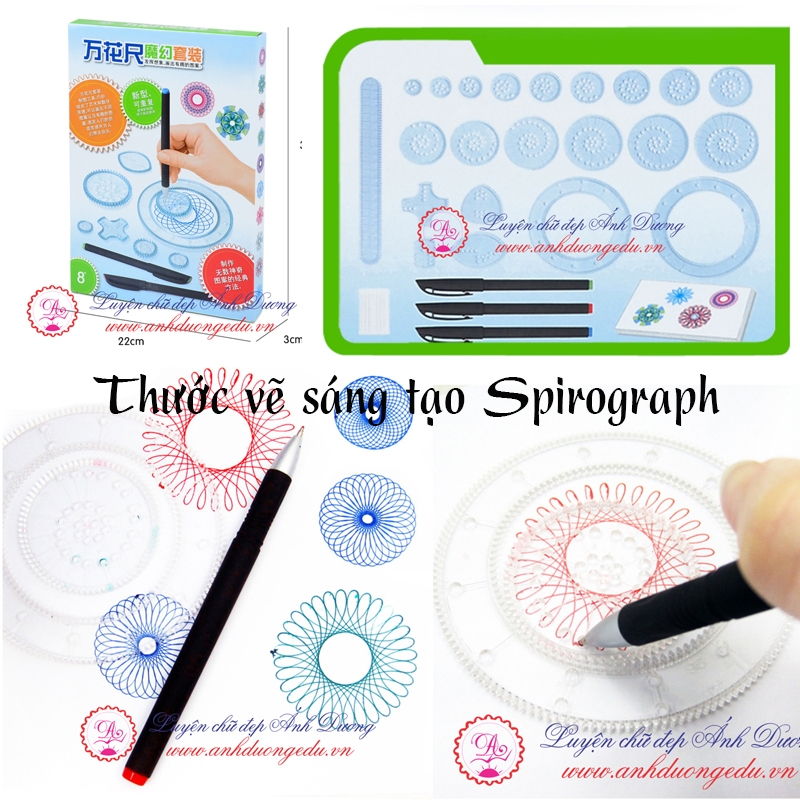 Thước vẽ sáng tạo Spirograph