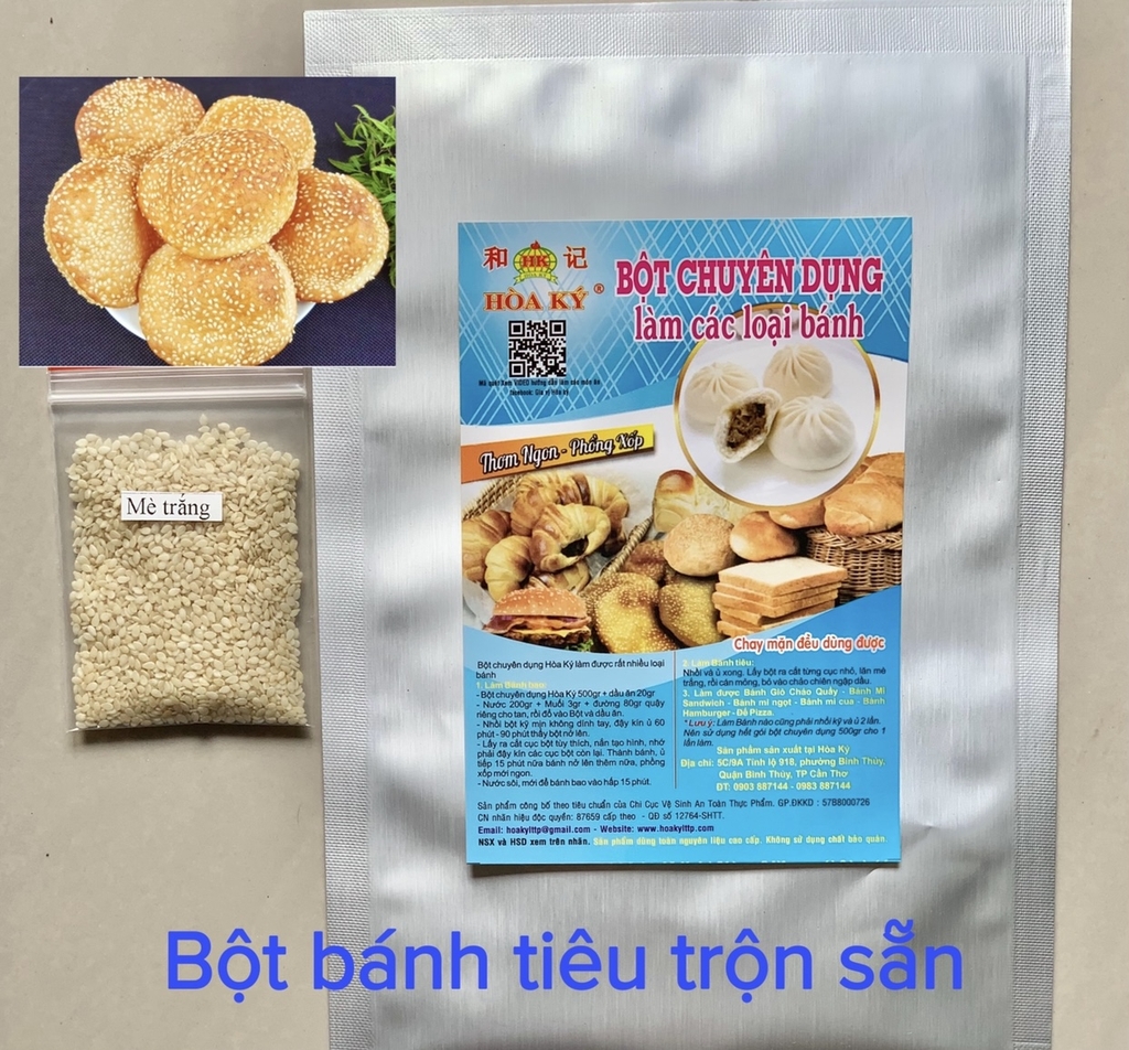Bột Bánh Tiêu Trộn Sẵn 1kg tặng kèm Mè