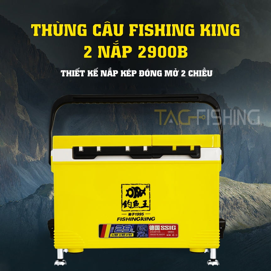 Thùng Câu Fishing King 2 Nắp 2900B