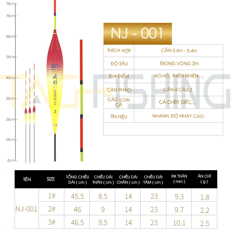Phao Vua Câu Nano NJ-001