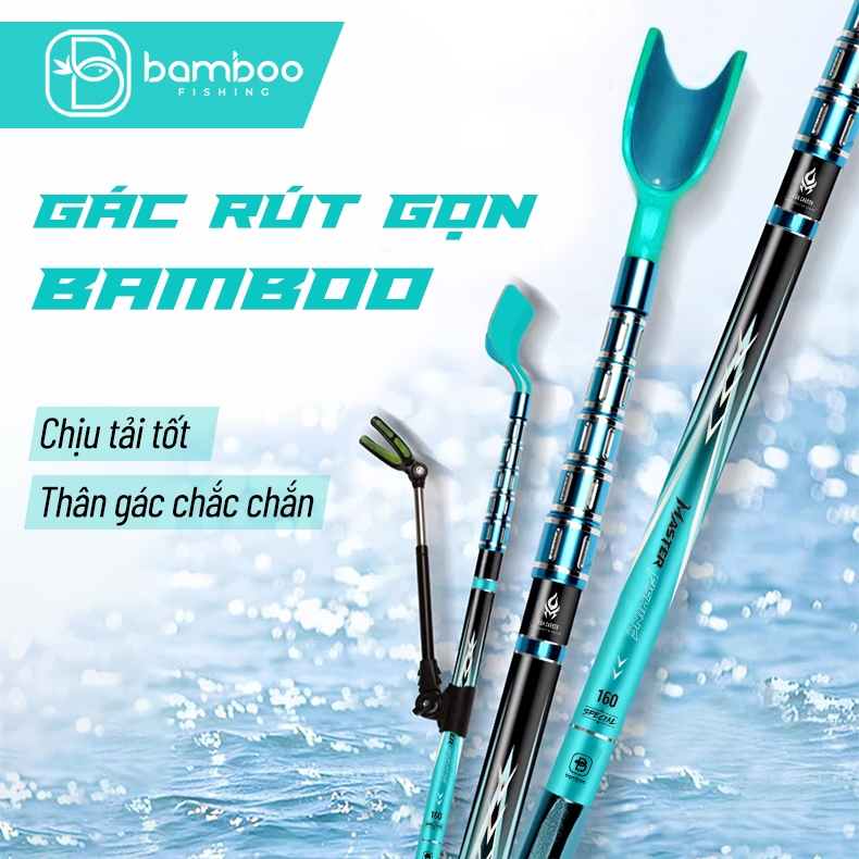 Gác Cần Bamboo Carbon 1m6 Thu Gọn