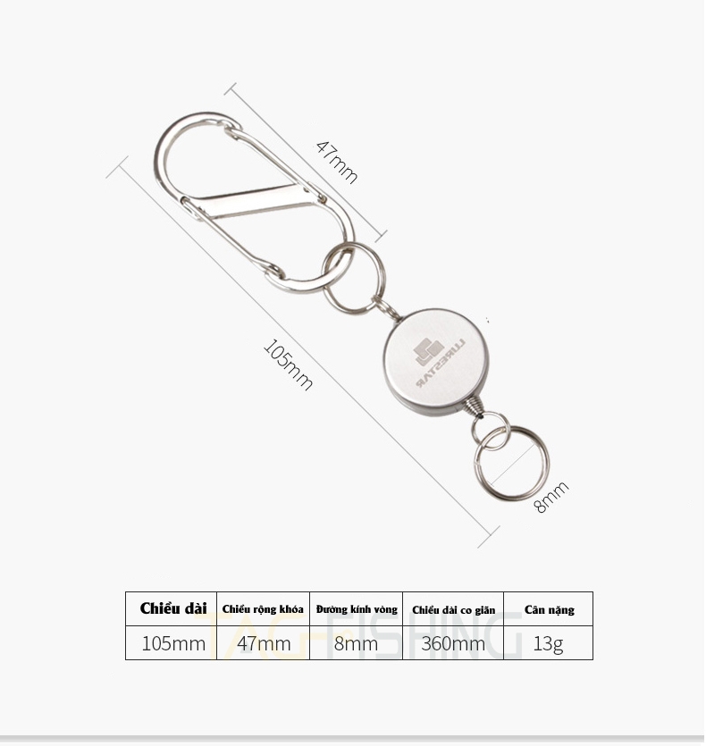 Móc Khóa Số 8 Dây Co Dãn Lure Star