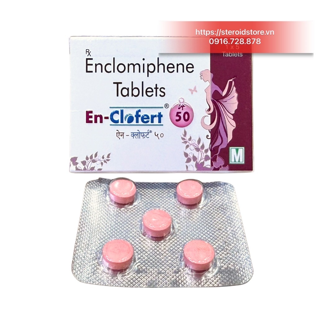 En-Clofert 50 - Enclomid 50mg ( Enclomiphene 50mg) - Hộp 5 Viên